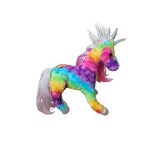 Douglas Joy Rainbow Princess Tie Dye Unicorn Plush Stuffed Animal 2020 14"